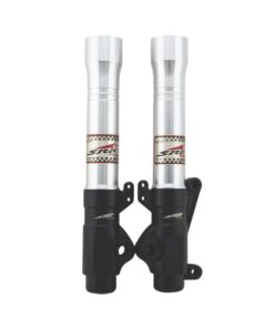 Front Fork Cover CNC (SHOWA-SERIES) +bracket SCOOPY-I, CLICK, CLICK-125 I, Silver-Black