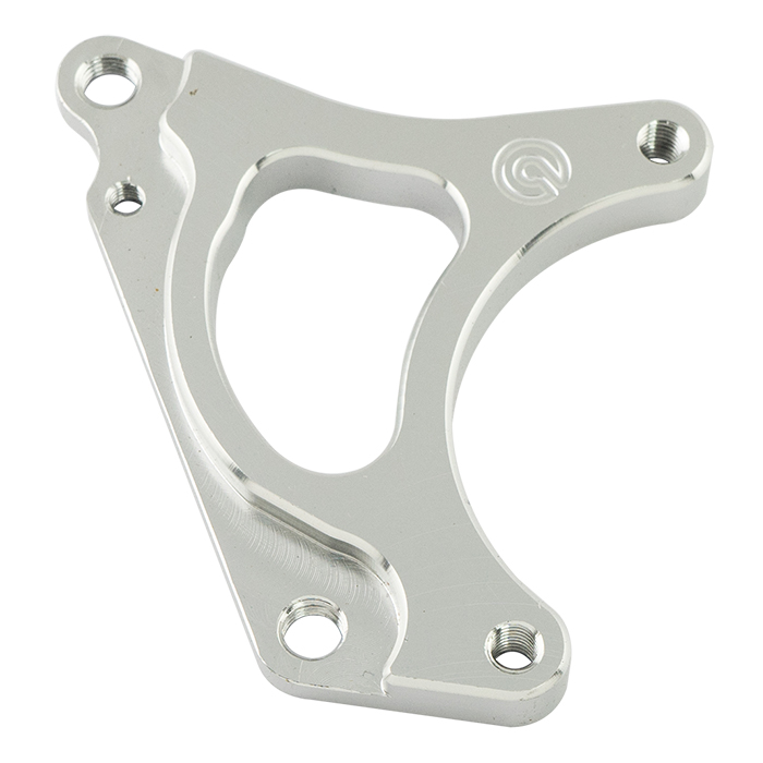 Rear Brake Caliper Bracket (Disc 300MM, Normal Skew Holes Shock), MIO, FINO, Silver