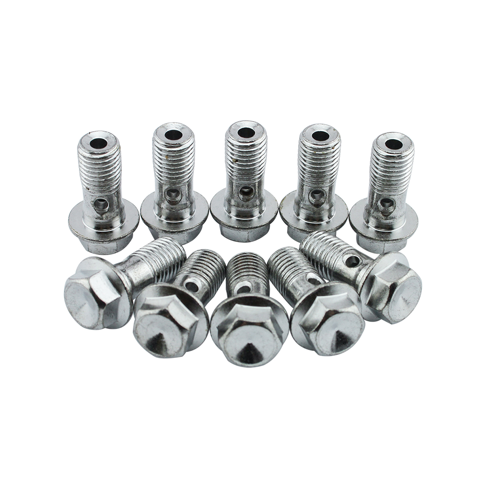 Brake Line Bolt M-10 x 1.25, Chromium