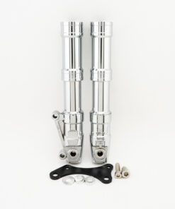 ปลอกโช้คหน้า (SHO-UP DIO-ZX) MIO-125 มีขาจับ สีปลอกชุบ (หัวชุบ)