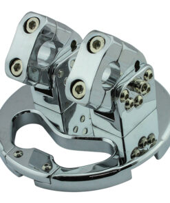 แผงคอบนแปลง CNC + ตุ๊กตาแฮนด์ CNC (ปรับระดับ) PCX สีชุบโครเมียม