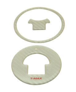 สติ๊กเกอร์ติดฝาถัง T-MAX MSX-125 สีเคฟล่าขาว