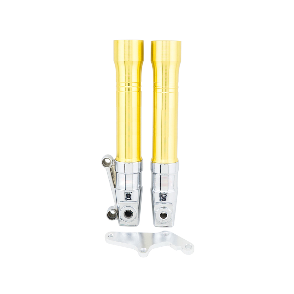 Front Fork Cover CNC (SRK DIO- ZX) SMASH-PRO, Gold-Chromium