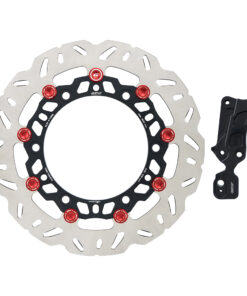 Front Disc Brake (Big Disc 300 mm) Curve Shape 4.5 mm + Bracket Front Brake Caliper CNC GTRS ADV-350