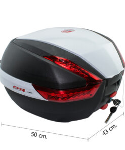 กล่องท้ายเบาะ TOPBOX GrandThairaider ใช้ทุกรุ่น #XL-JP888 (35L) (ถาดพลาสติก) สีขาว