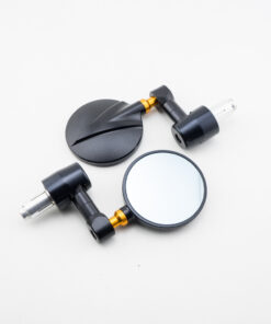 กระจกตัดแสง CNC/RZM ทรงยึดปลายแฮนด์ (กลม) ใช้ทุกรุ่น สีดำ